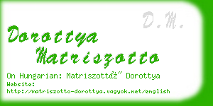 dorottya matriszotto business card